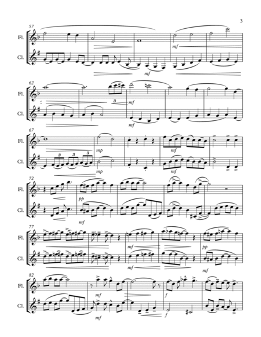 When I'm Sixty-four Woodwind Duet scores gallery preview page 4