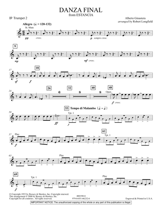 Danza Final (from "Estancia") - Bb Trumpet 2