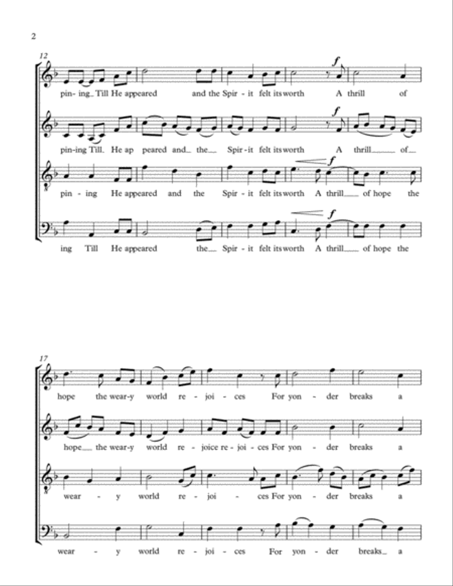 O Holy Night (a new version) 4-Part scores gallery preview page 2