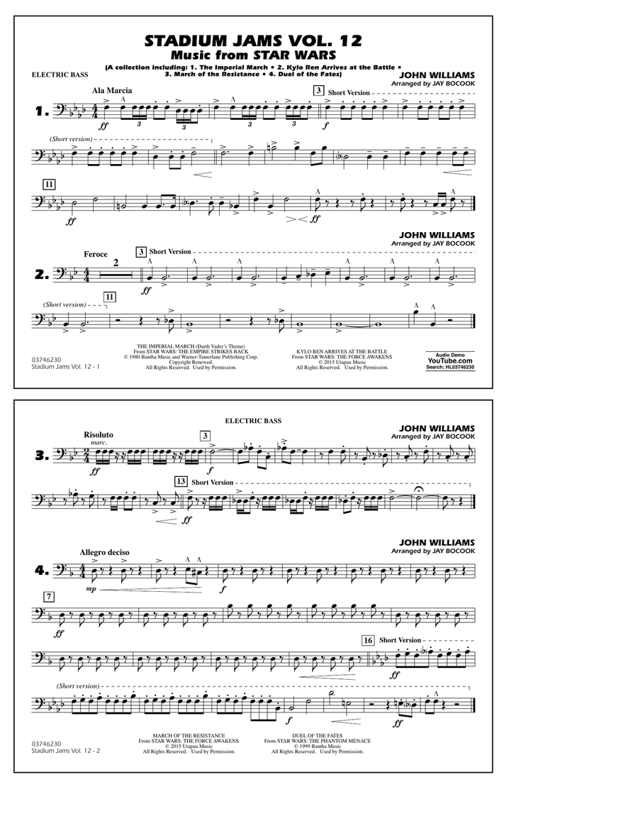 Stadium Jams Volume 12 (Star Wars) - Electric Bass