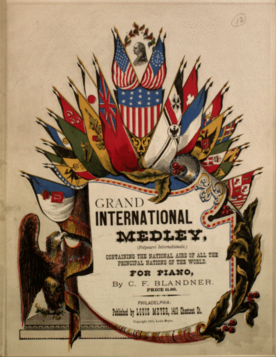 Grand International Medley (Potpourri Internationale) Piano Solo scores gallery preview page 1