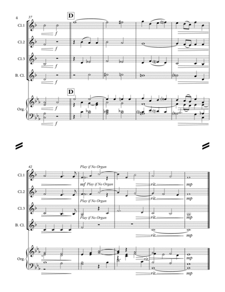 Mozart - Ave Verum Corpus (for Clarinet Quartet and Optional Organ) image number null