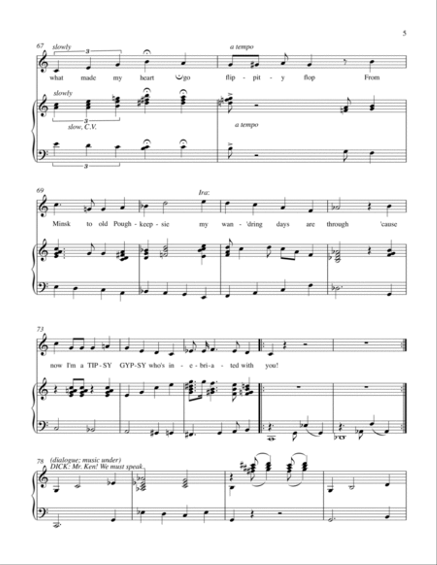 Tipsy Gypsy - Darling, You Slay Me! Voice scores gallery preview page 6