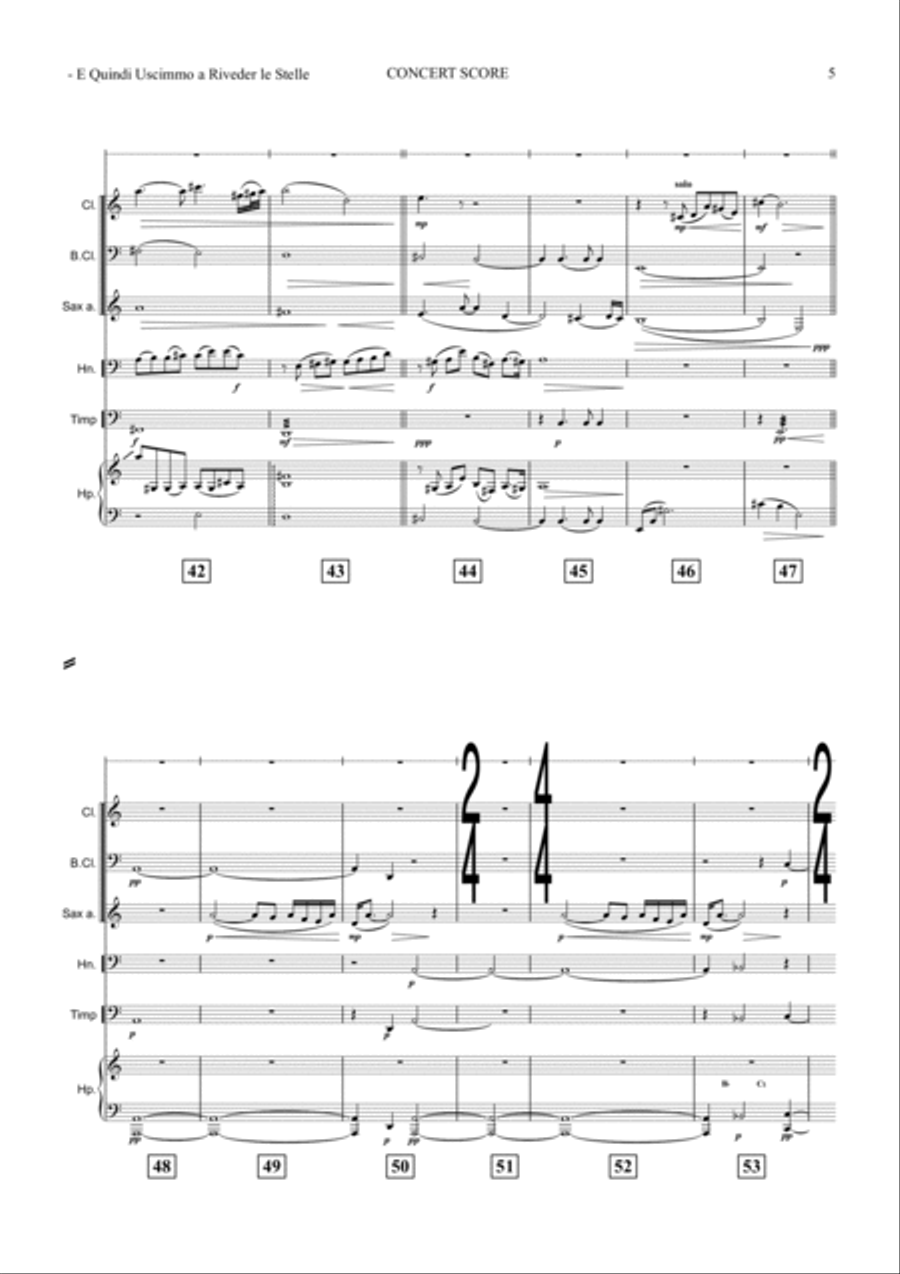 E QUINDI USCIMMO A RIVEDER LE STELLE Small Ensemble scores gallery preview page 6