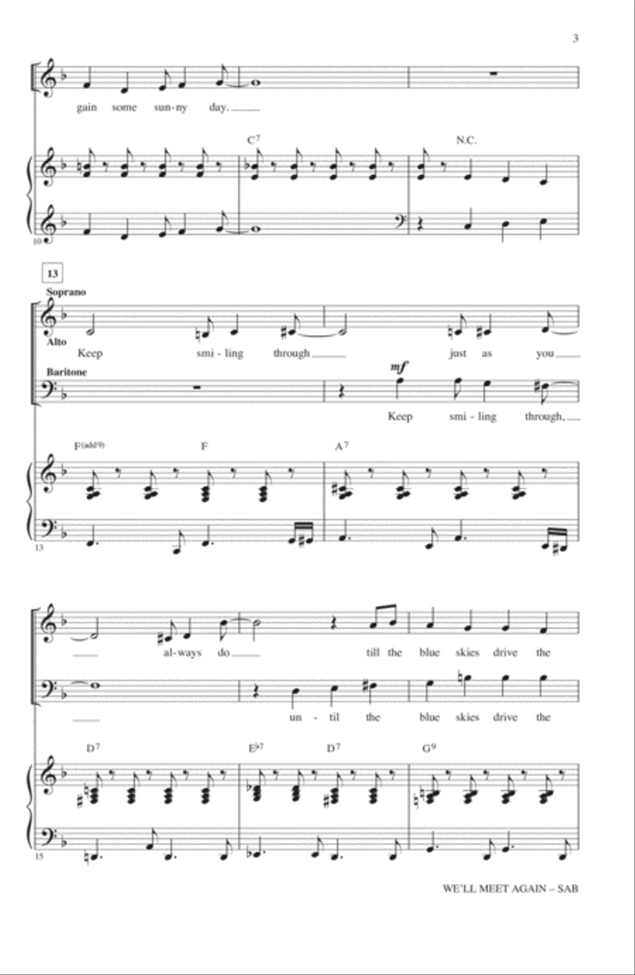 We'll Meet Again (arr. Roger Emerson) 3-Part scores gallery preview page 2