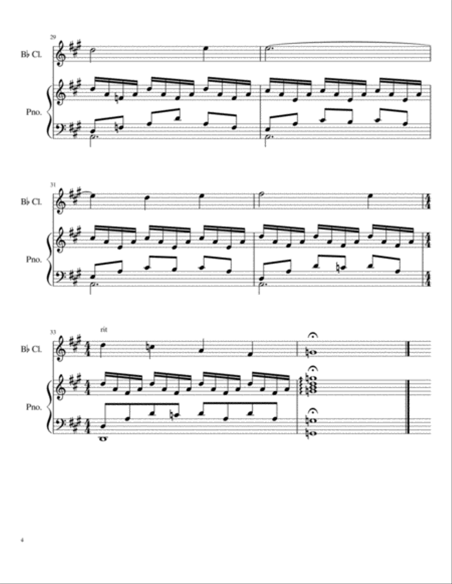 Two Vignettes for Clarinet and Piano Clarinet Solo scores gallery preview page 4