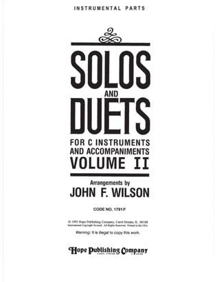 Solos & Duets C Instruments, Vol. 2 Instr. Part Only-Digital Download