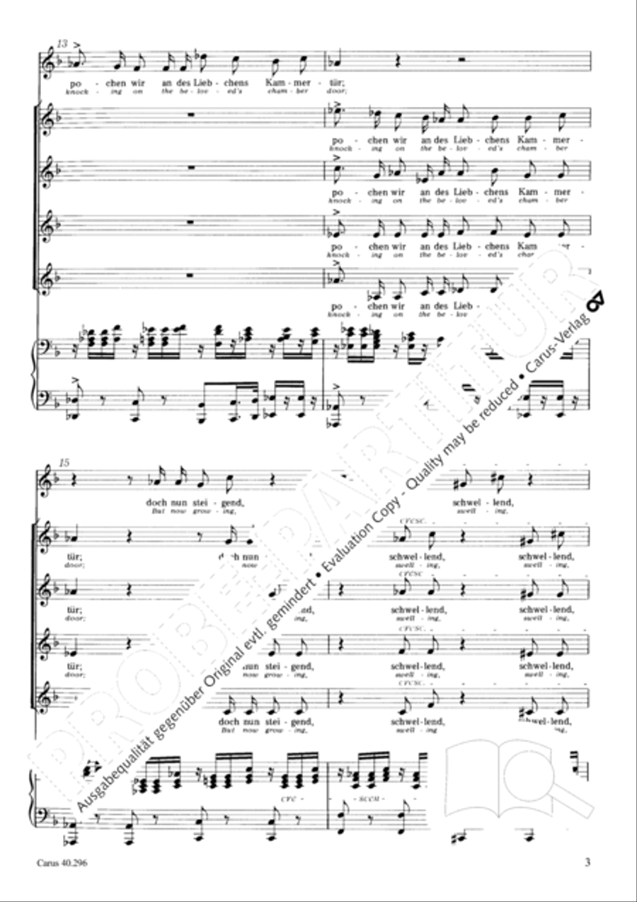Soft approaching, in the silence of the darkness (Standchen) SSAA scores gallery preview page 4