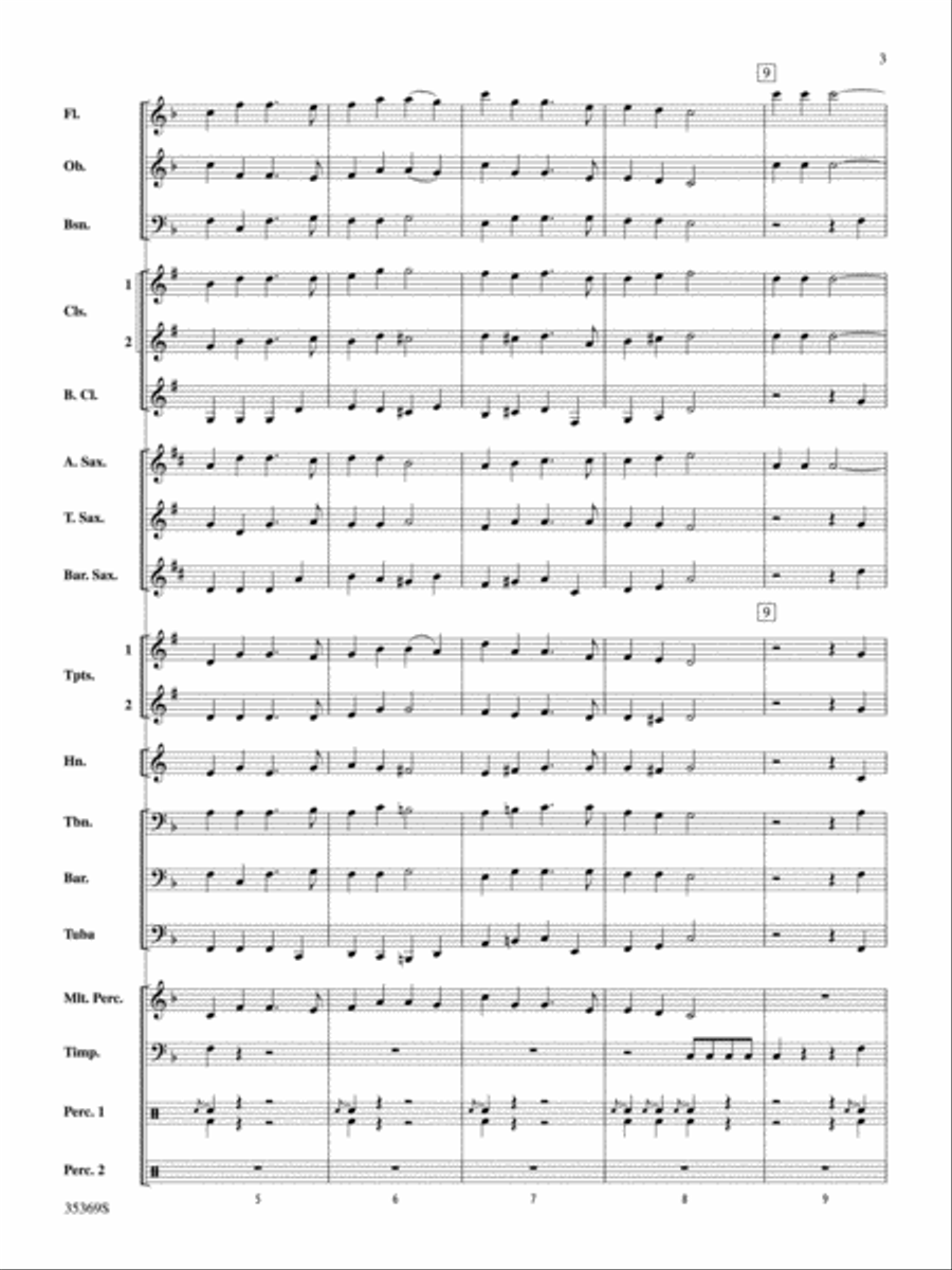 The Joy of Christmas Concert Band scores gallery preview page 3