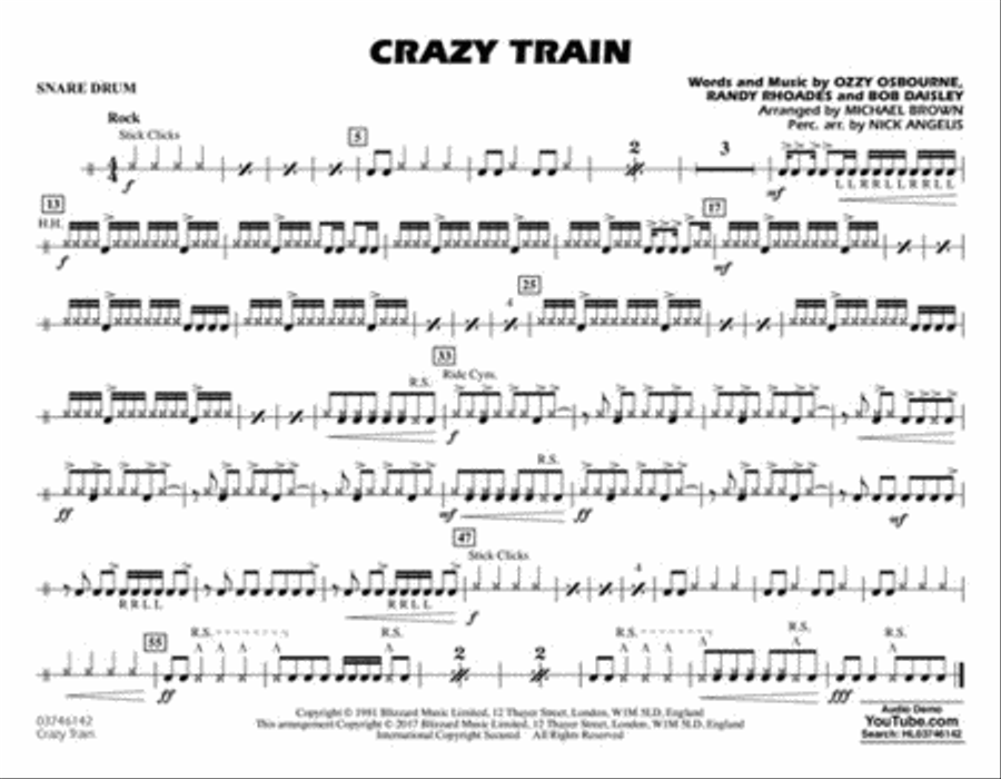 Crazy Train Marching Band scores gallery preview page 11