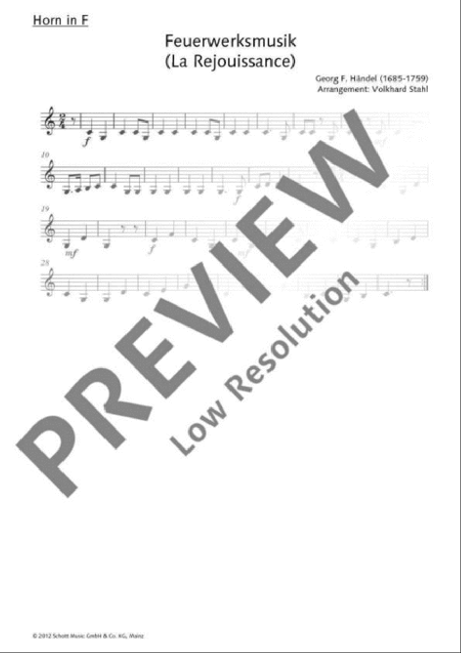 Feuerwerksmusik Feuerwerksmusik Bassoon scores gallery preview page 14