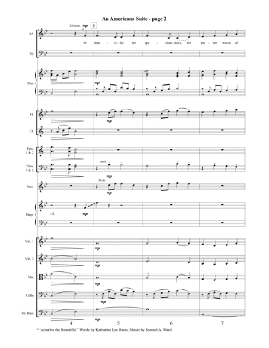 An Americana Suite 4-Part scores gallery preview page 3