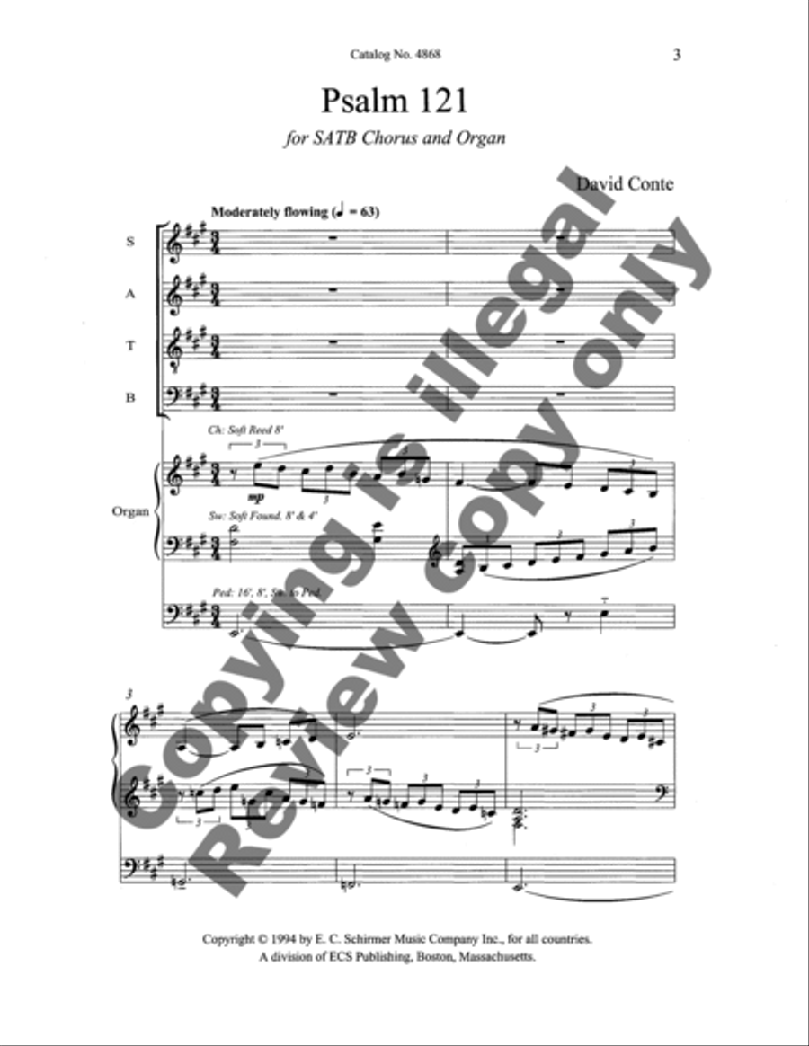 Psalm 121 4-Part scores gallery preview page 9
