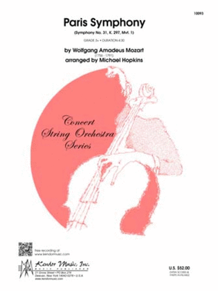 Book cover for Paris Symphony (Symphony No. 31, K. 297, Mvt. 1)