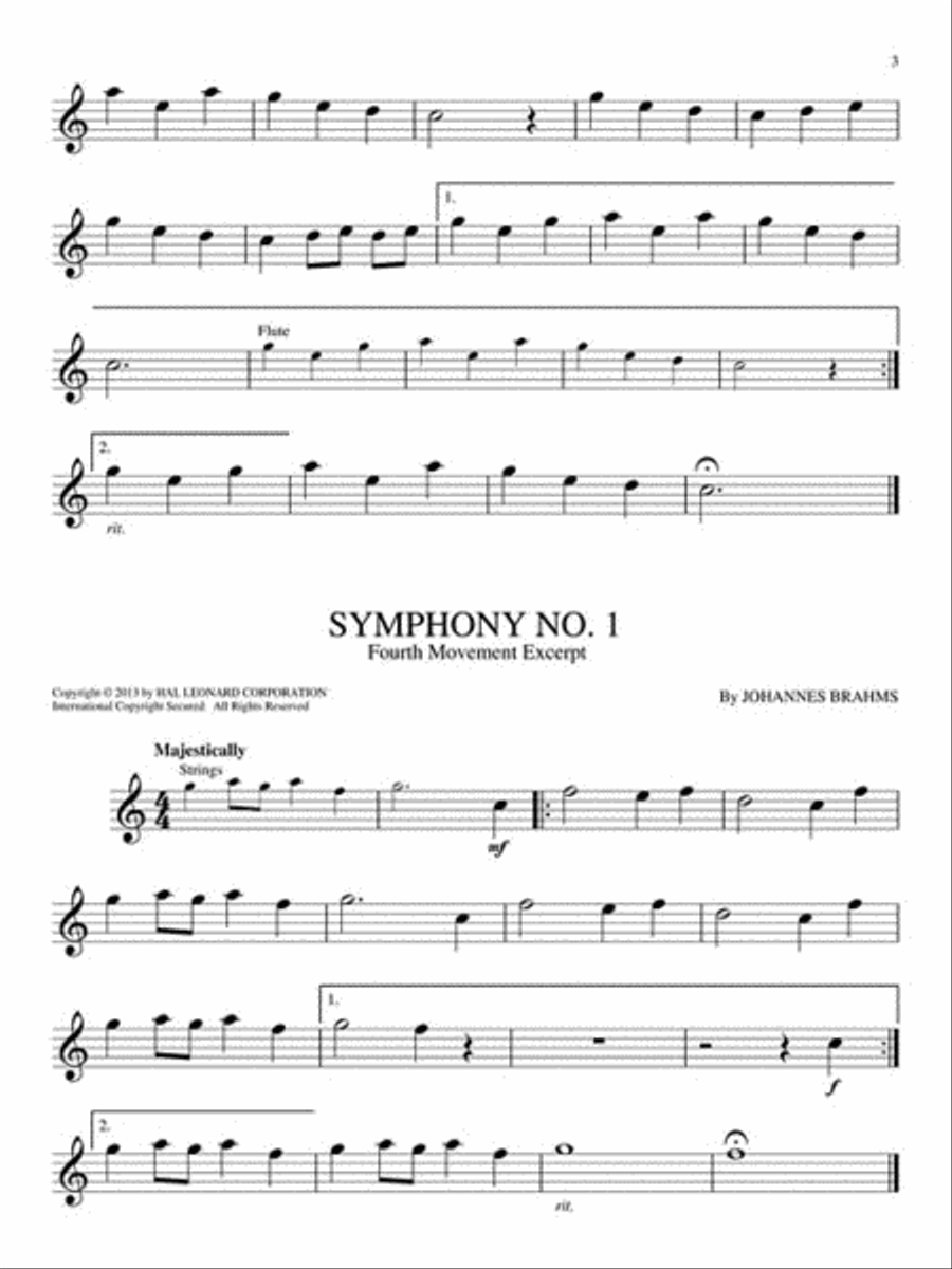 Classical Themes - 10 Favorite Melodies Tenor Saxophone scores gallery preview page 3