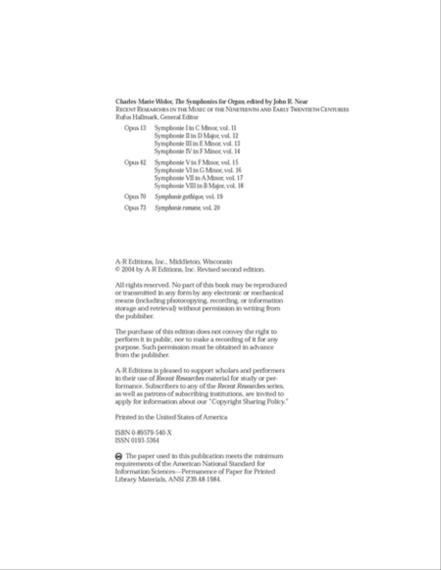 Symphonie VI in G Minor Organ scores gallery preview page 2
