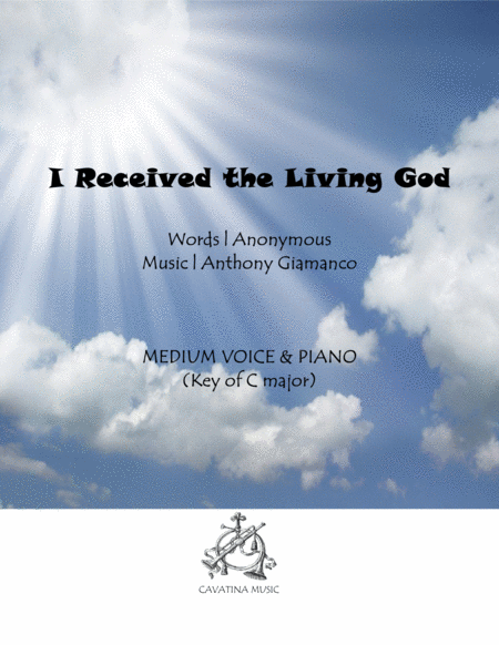 I Received the Living God (Solo for Medium Voice and Piano) image number null