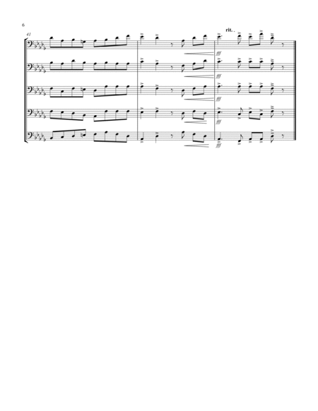 Coronation March (Db) (Euphonium Quintet - Bass Clef)