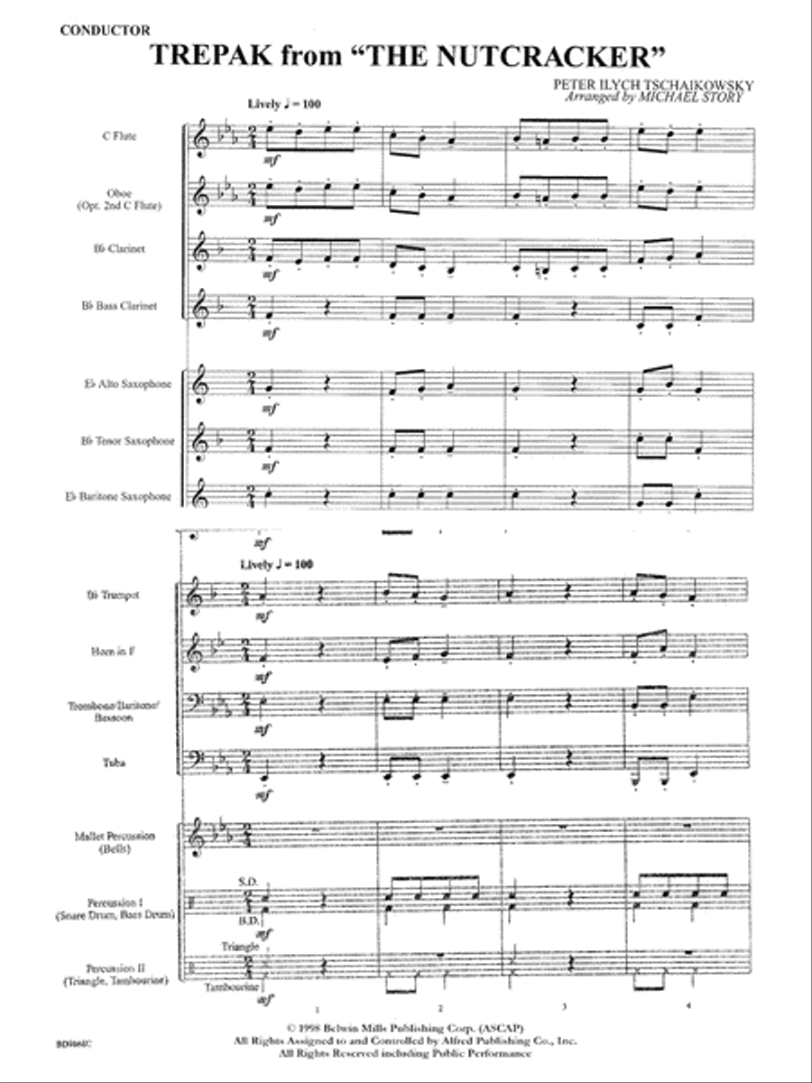 Trepak from The Nutcracker: Score Concert Band scores gallery preview page 3