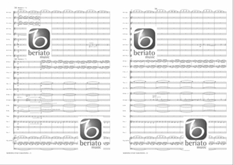 Morning Star Variations Fanfare Band scores gallery preview page 12