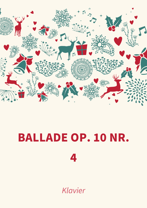 Book cover for Ballade op. 10 Nr. 4
