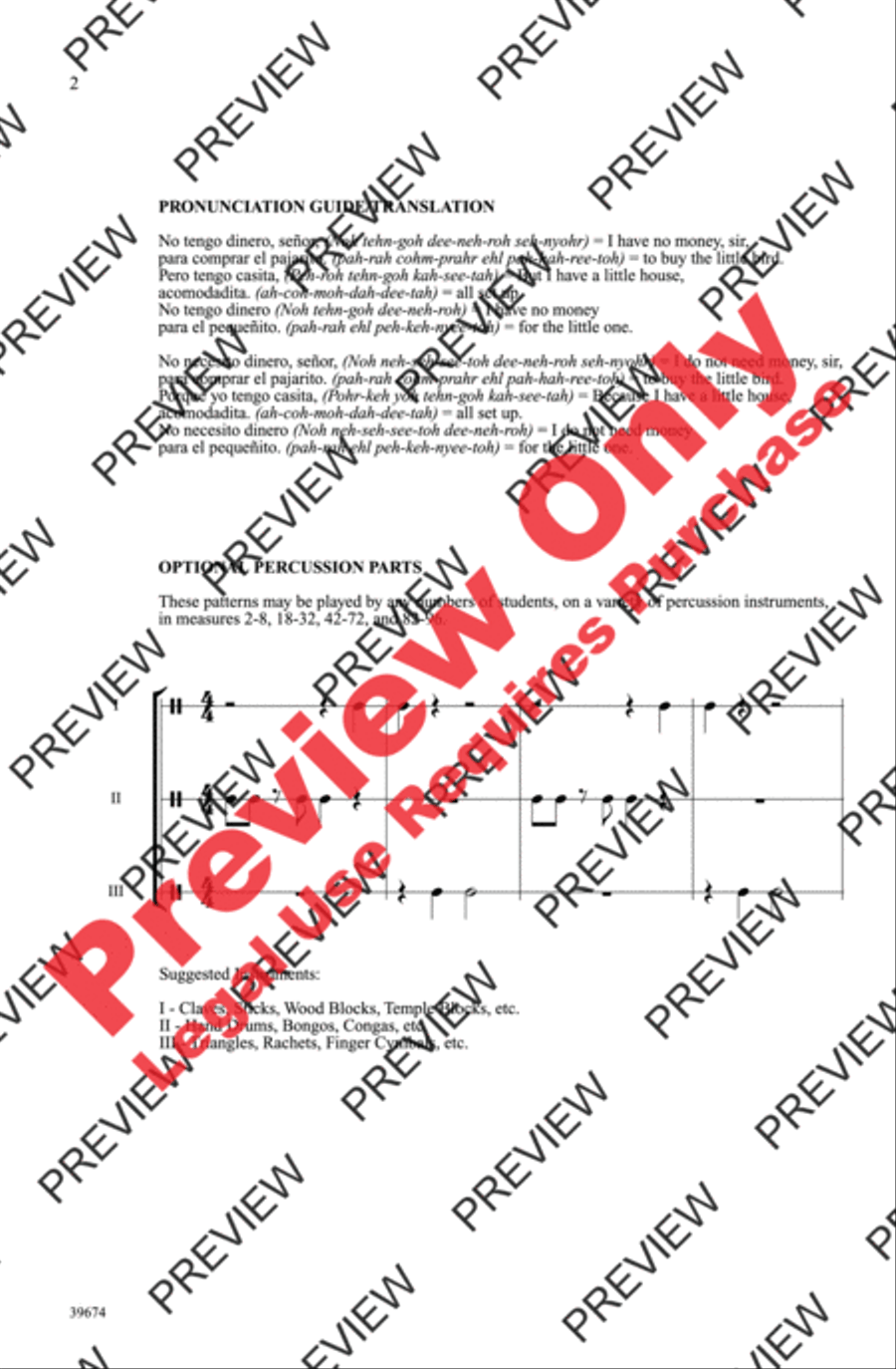 ¡El Pajarito! 2-Part scores gallery preview page 2