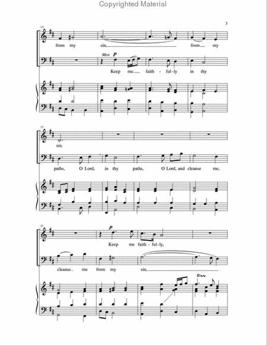 Keep Me Faithfully in thy Paths 2-Part scores gallery preview page 3