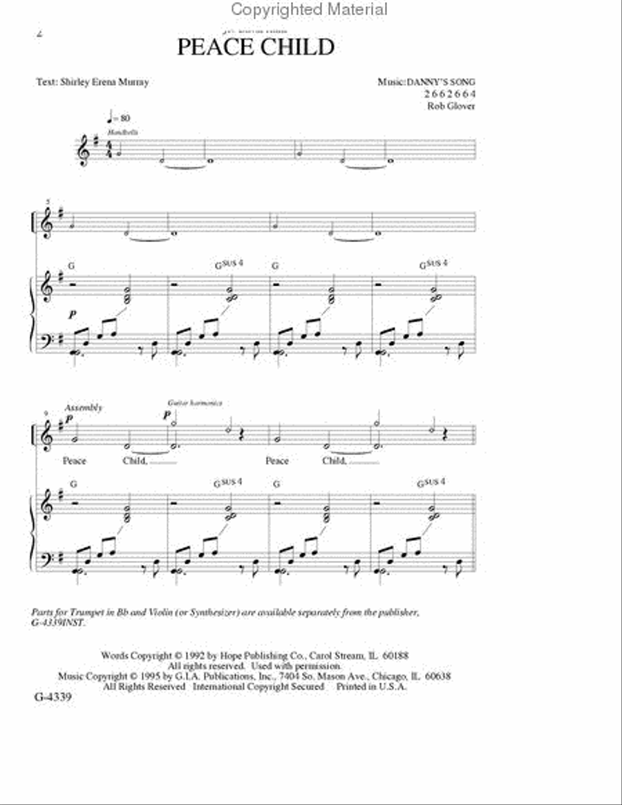 Peace Child 3-Part scores gallery preview page 2