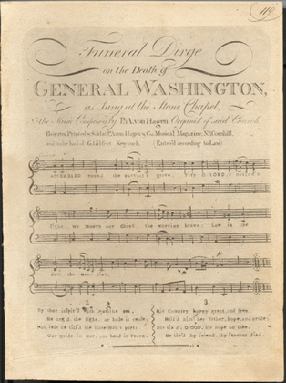 Funeral Dirge on the Death of General Washington As Sung at the Stone Chapel
