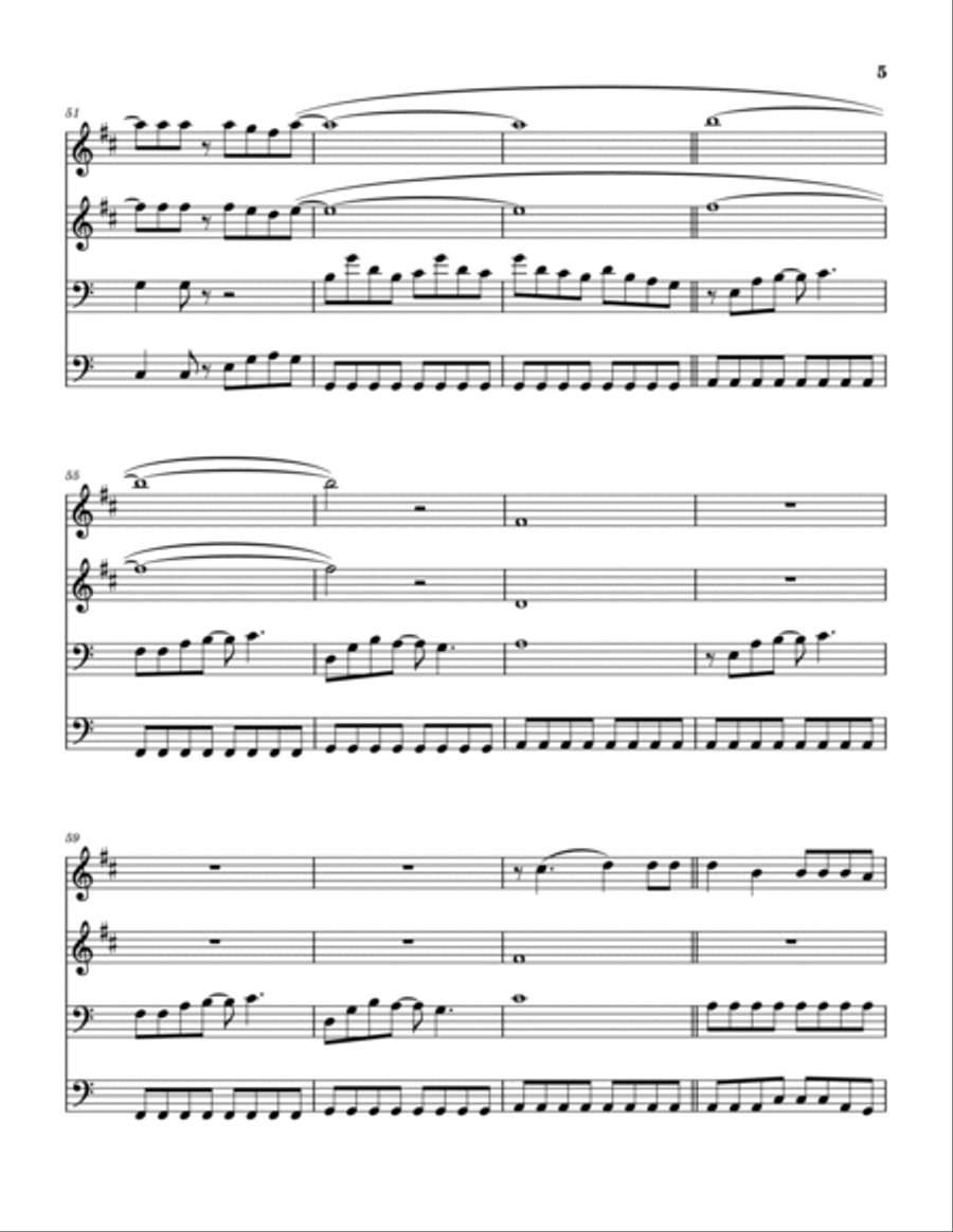 Breakup Song They Don't Write Em Brass Quartet scores gallery preview page 6