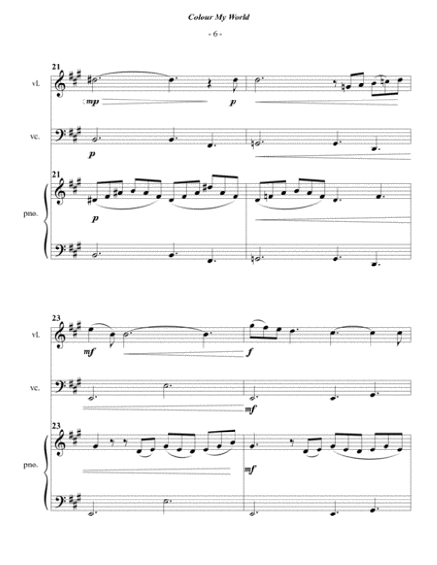 Colour My World Piano Trio scores gallery preview page 6