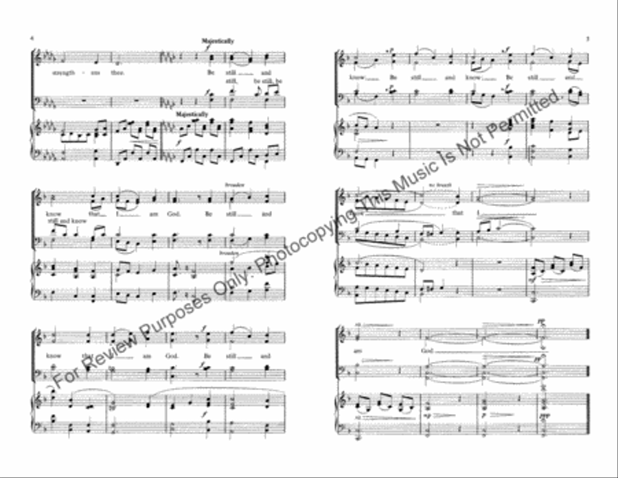 Be Still and Know 3-Part scores gallery preview page 3