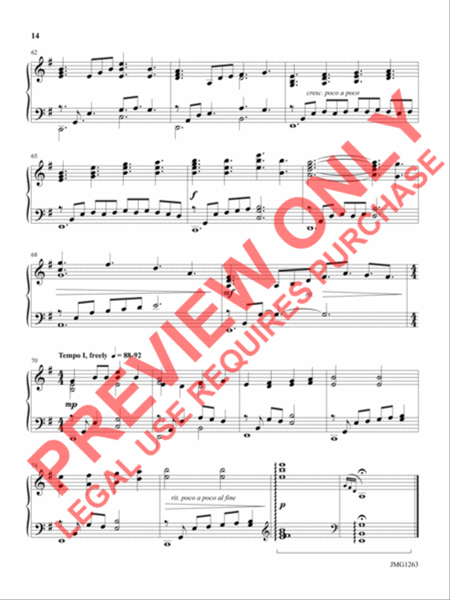 A Peaceful Noel Piano Solo scores gallery preview page 12