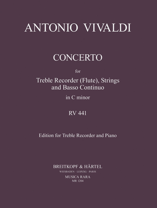 Book cover for Flute Concerto in C minor RV 441