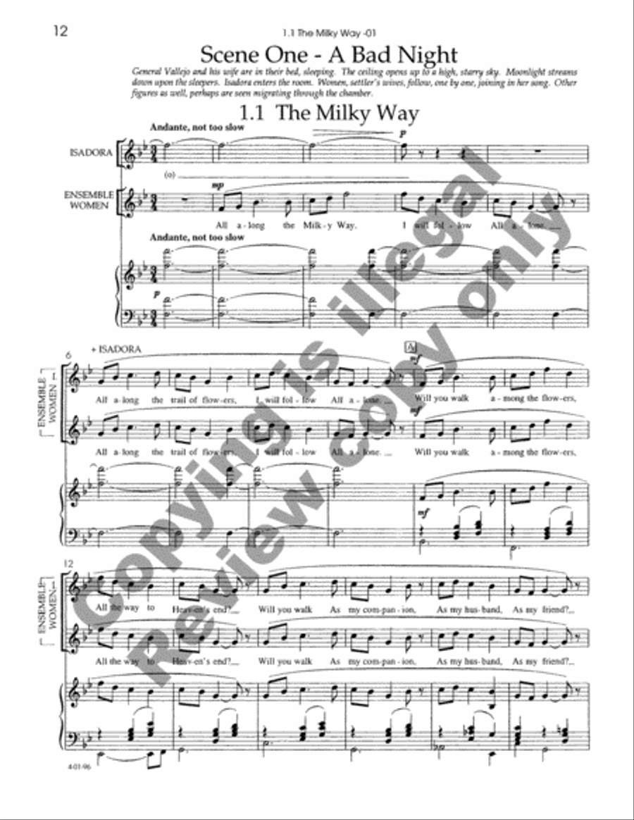 The Dreamers Piano, Vocal scores gallery preview page 19