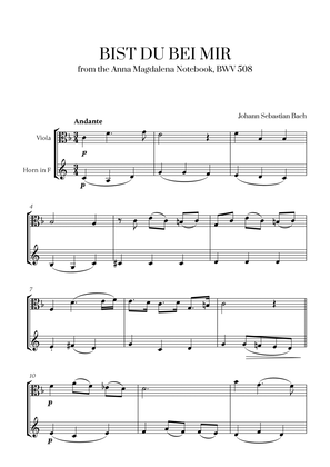 Johann Sebastian Bach - Bist du bei Mir (BWV 508) (F major) (for Viola and French Horn)