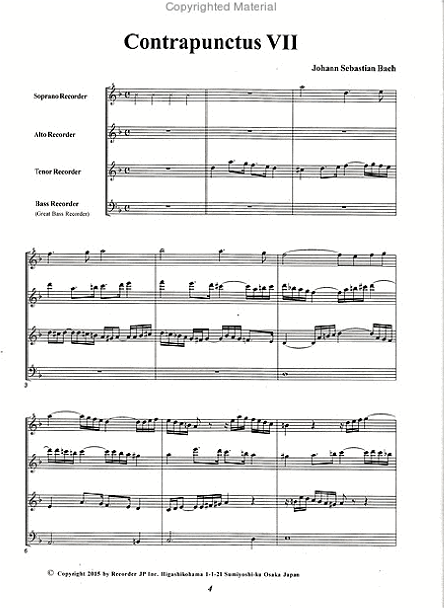 The art of Fugue Vol. 3 Recorder scores gallery preview page 2