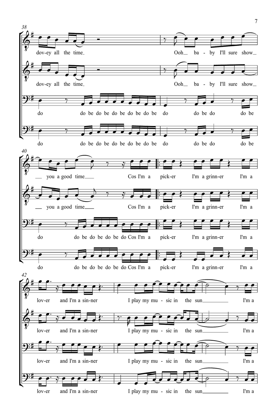 The Joker (arr. Anna Tabbush) TTBB scores gallery preview page 7