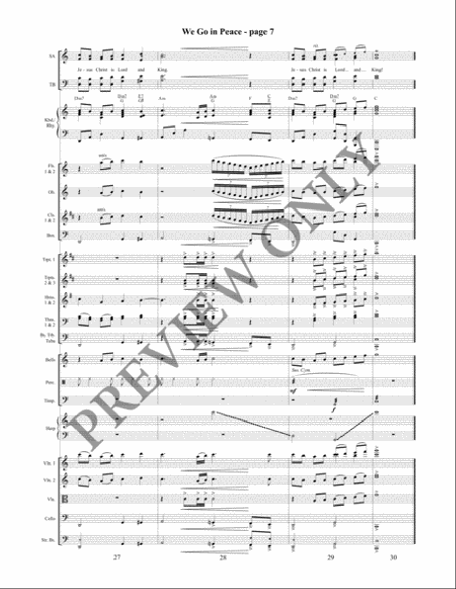 We Go in Peace 4-Part scores gallery preview page 8