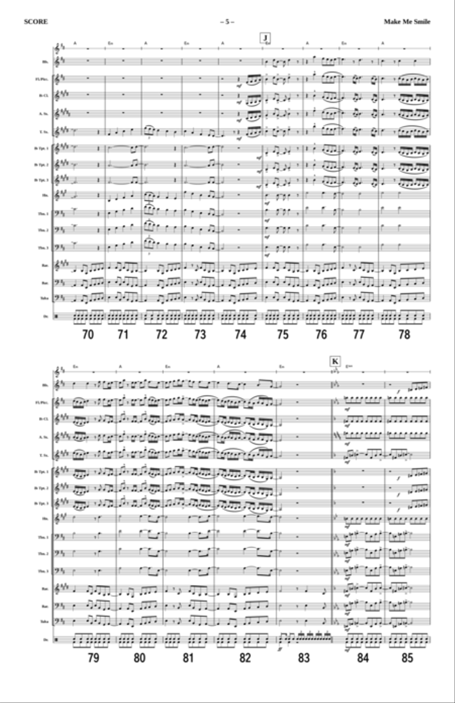 Make Me Smile Marching Band scores gallery preview page 5