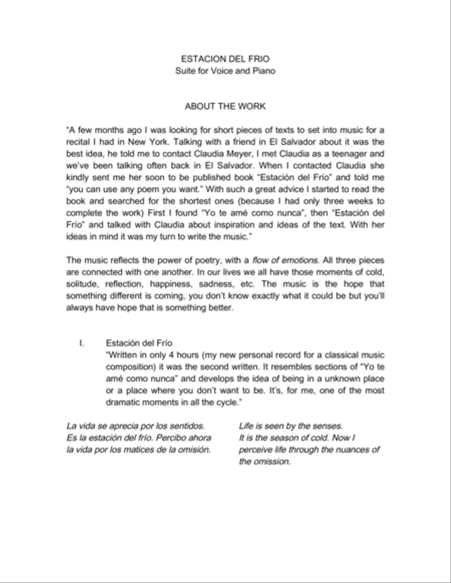Concebir el laberinto from Estacion del frio Tenor Voice scores gallery preview page 3