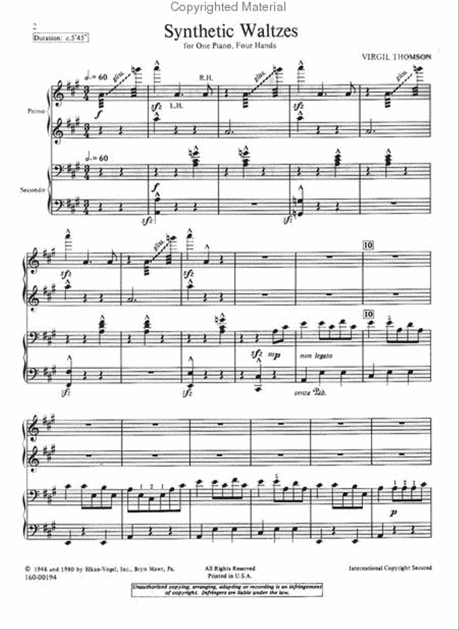 Synthetic Waltzes Synthetic Waltzes Chamber Music scores gallery preview page 2
