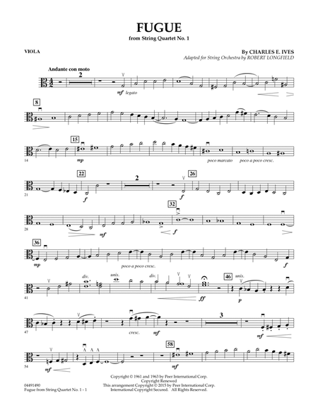 Fugue from String Quartet No. 1 - Viola
