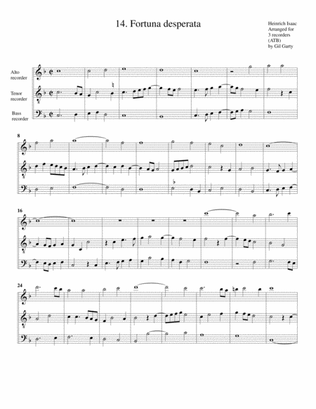 14. Fortuna desperata (arrangement for 3 recorders)