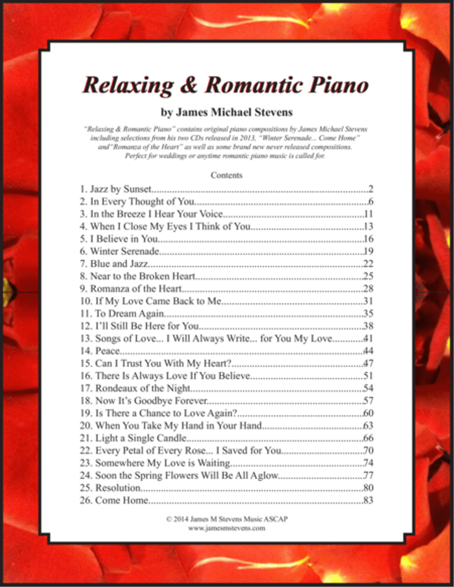 Relaxing & Romantic Piano Piano Solo scores gallery preview page 1