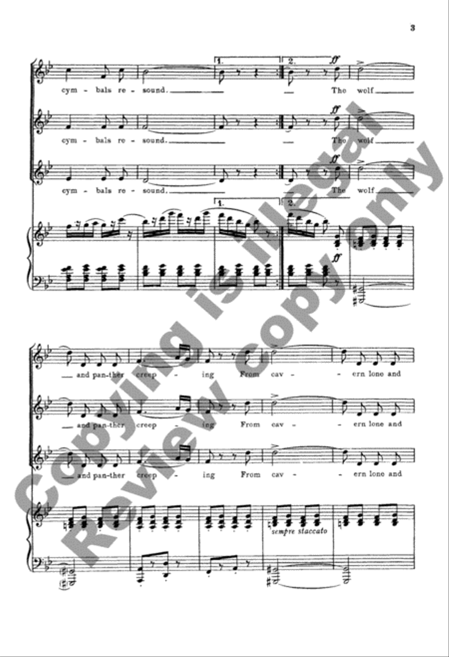 Philemon et Baucis: Bacchantes Chorus SSA scores gallery preview page 5
