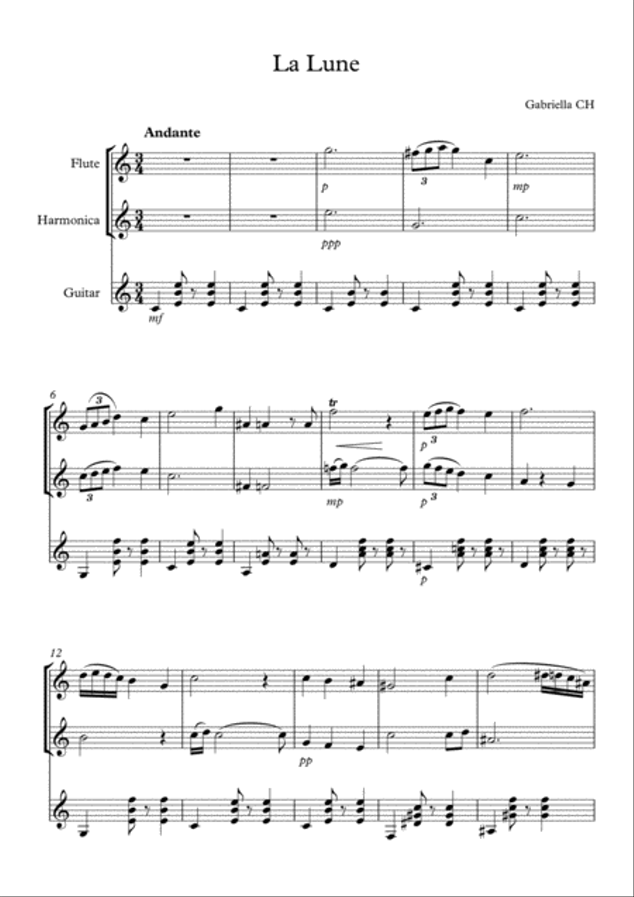 La Lune La Lune Small Ensemble scores gallery preview page 1