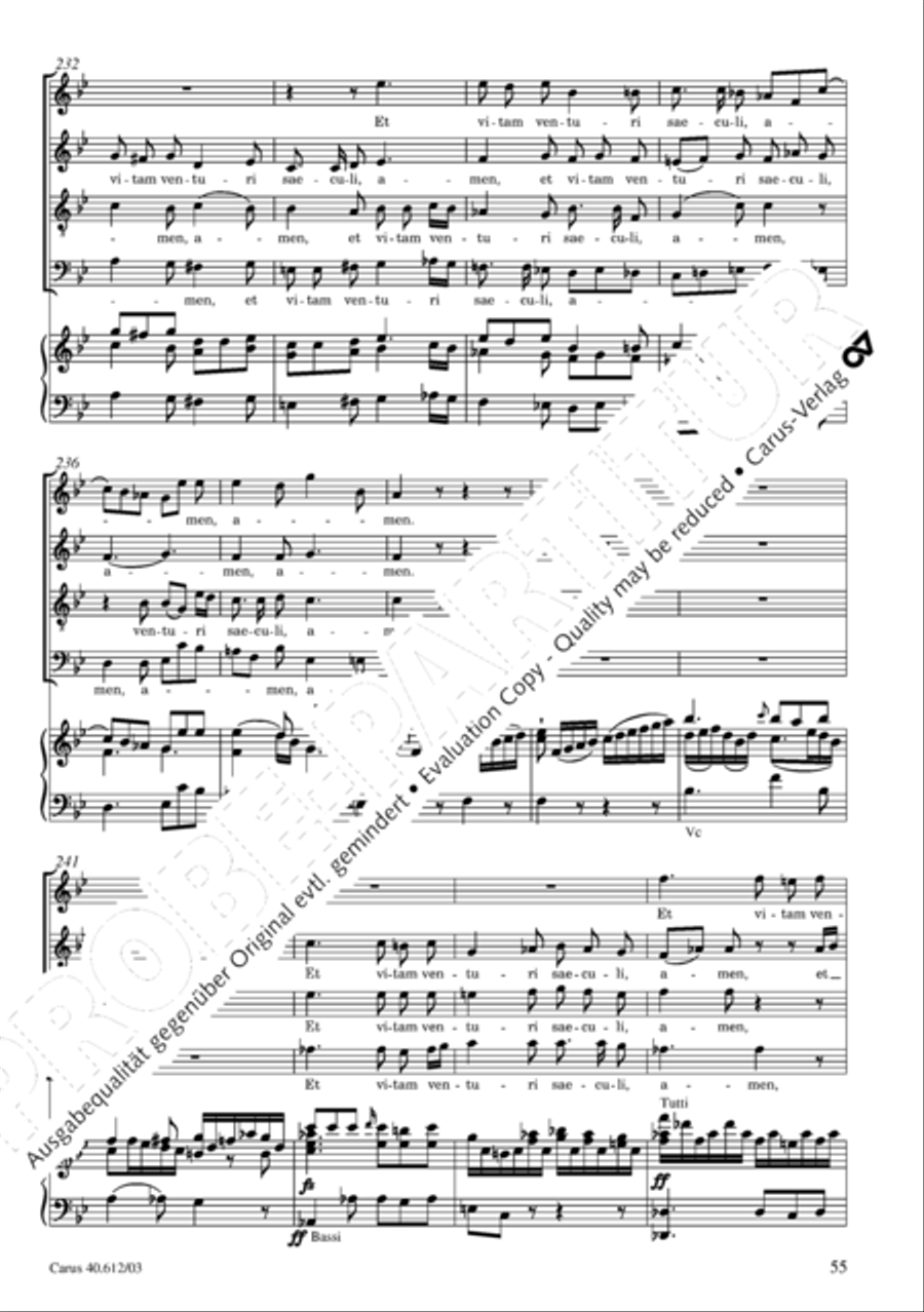 Harmoniemesse in B 4-Part scores gallery preview page 56