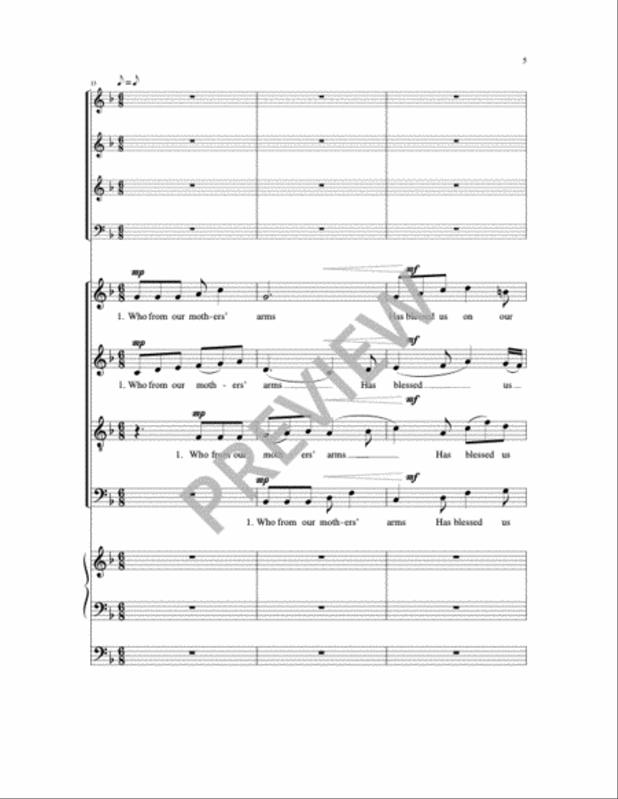 Now Thank We All Our God 4-Part scores gallery preview page 11