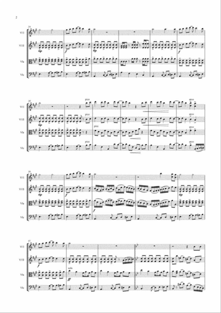 Ring, Ring String Quartet scores gallery preview page 2